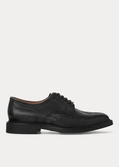 Tenis Polo Ralph Lauren Hombre Negros - Asher Leather Wingtip - GUQTJ2603